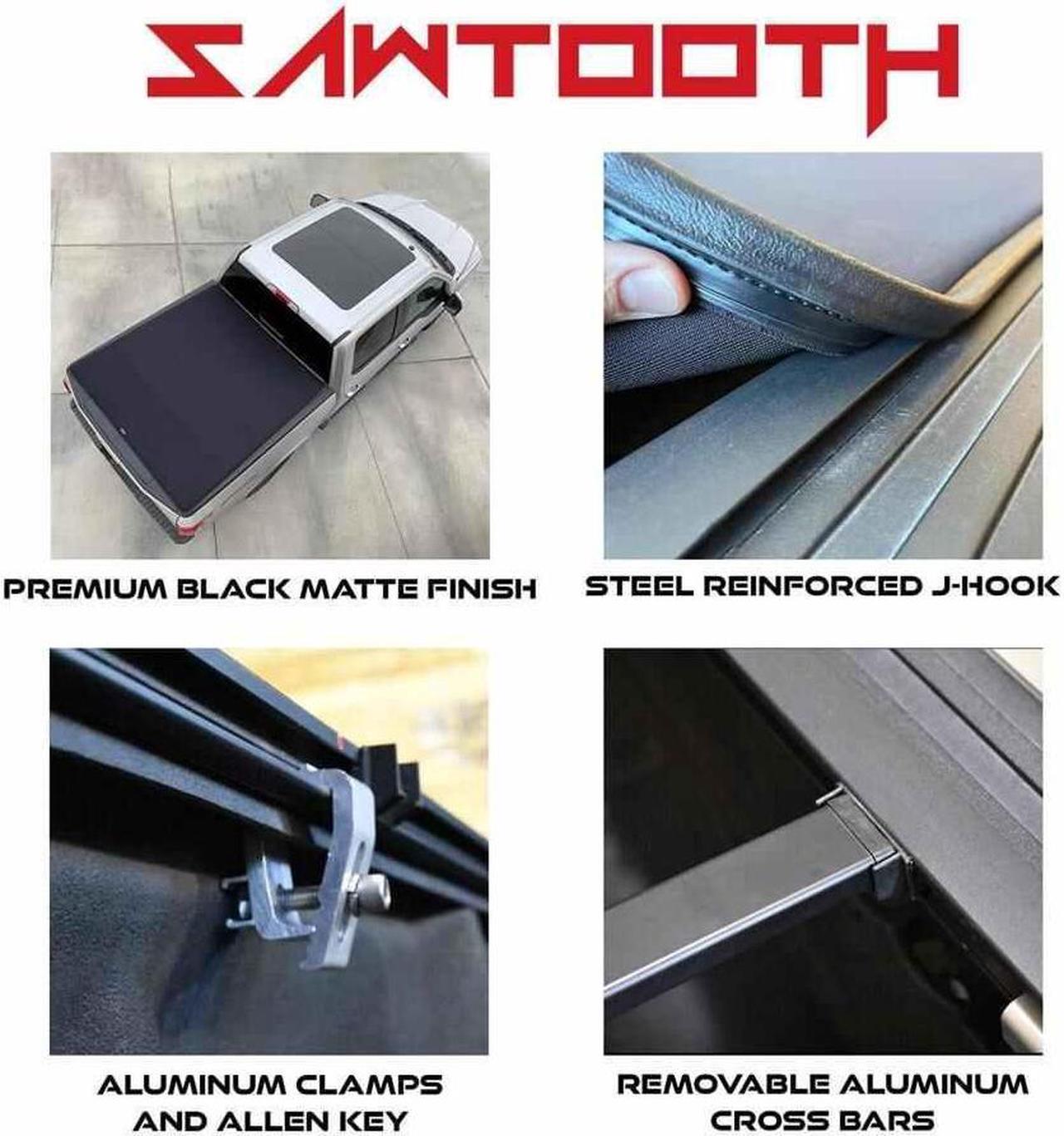 Alt view image 4 of 7 - Sawtooth Expandable Tonneau Cover | Truck Bed Cover | Compatible with Fits 2005-2015 Toyota Tacoma (6'-2" Bed)