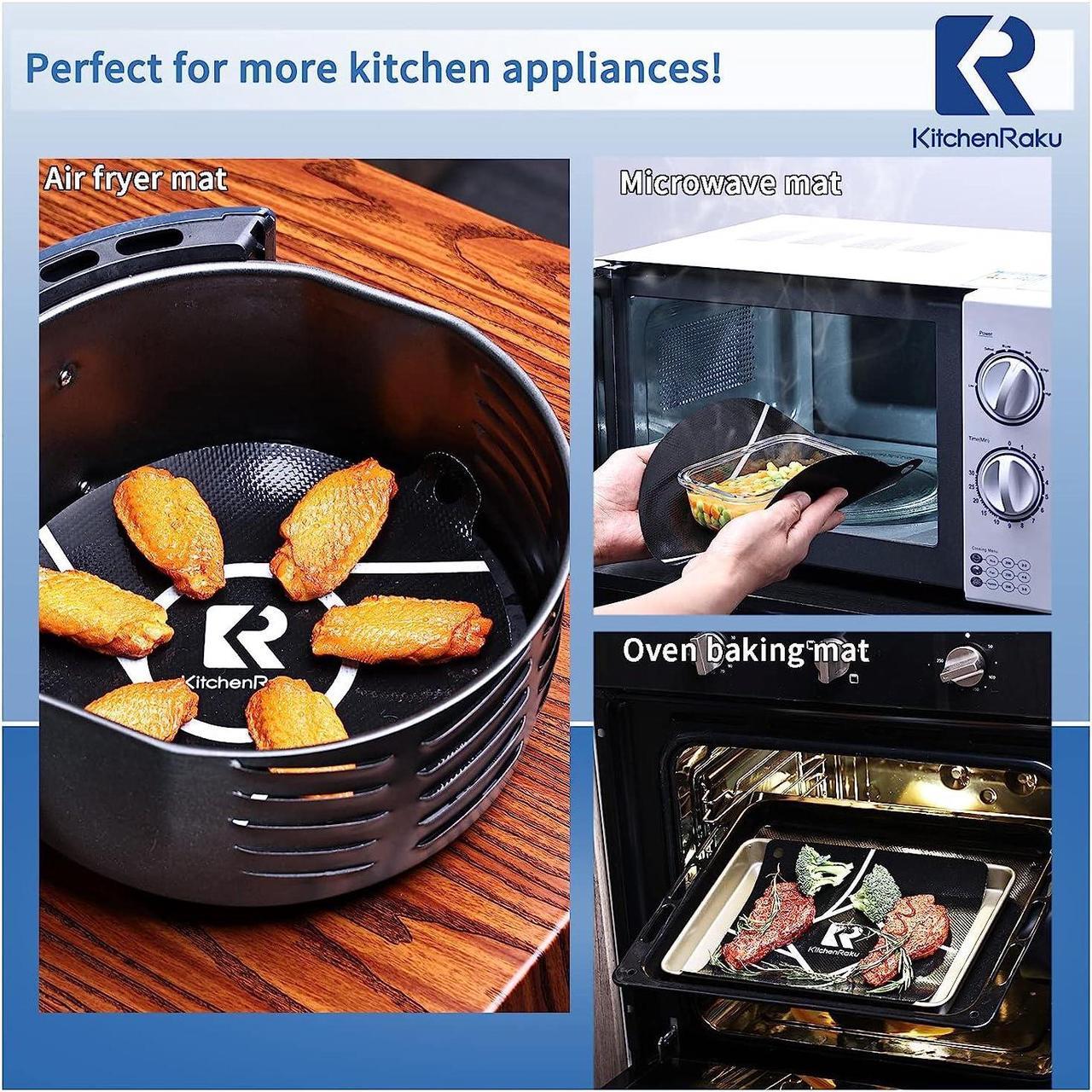 Alt view image 5 of 6 - Induction Cooktop Protector Mat, Silicone Induction Hob Cover Mat- (Magnetic) Cooktop Scratch Protector for Induction Stove by KitchenRaku (7.9", Black)