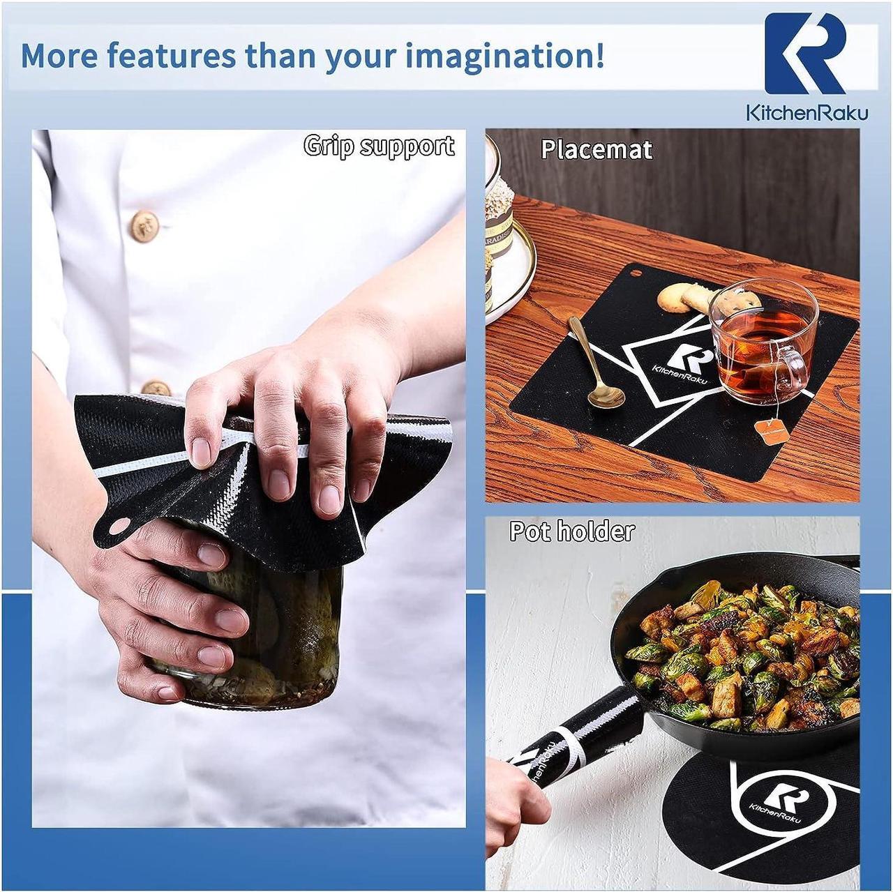 Alt view image 6 of 6 - Induction Cooktop Protector Mat, Silicone Induction Hob Cover Mat- (Magnetic) Cooktop Scratch Protector for Induction Stove by KitchenRaku (7.9", Black)