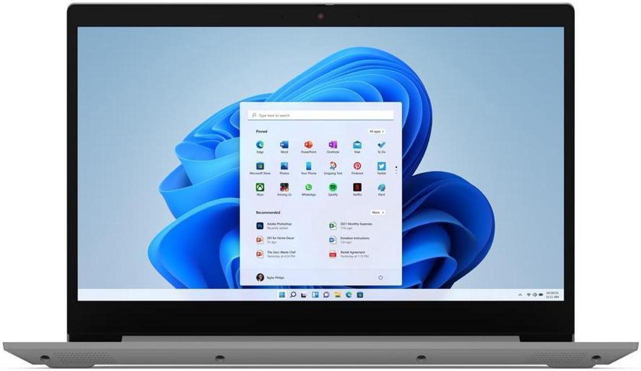 Main image of Lenovo IdeaPad 3 15.6" IPS Full HD Intel UHD Graphics Intel core i3-1115G4 20GB RAM 512GB SSD HDMI Fingerprint Reader Webcam WiFi Bluetooth HDMI 1.4 Windows 11 Pro Grey