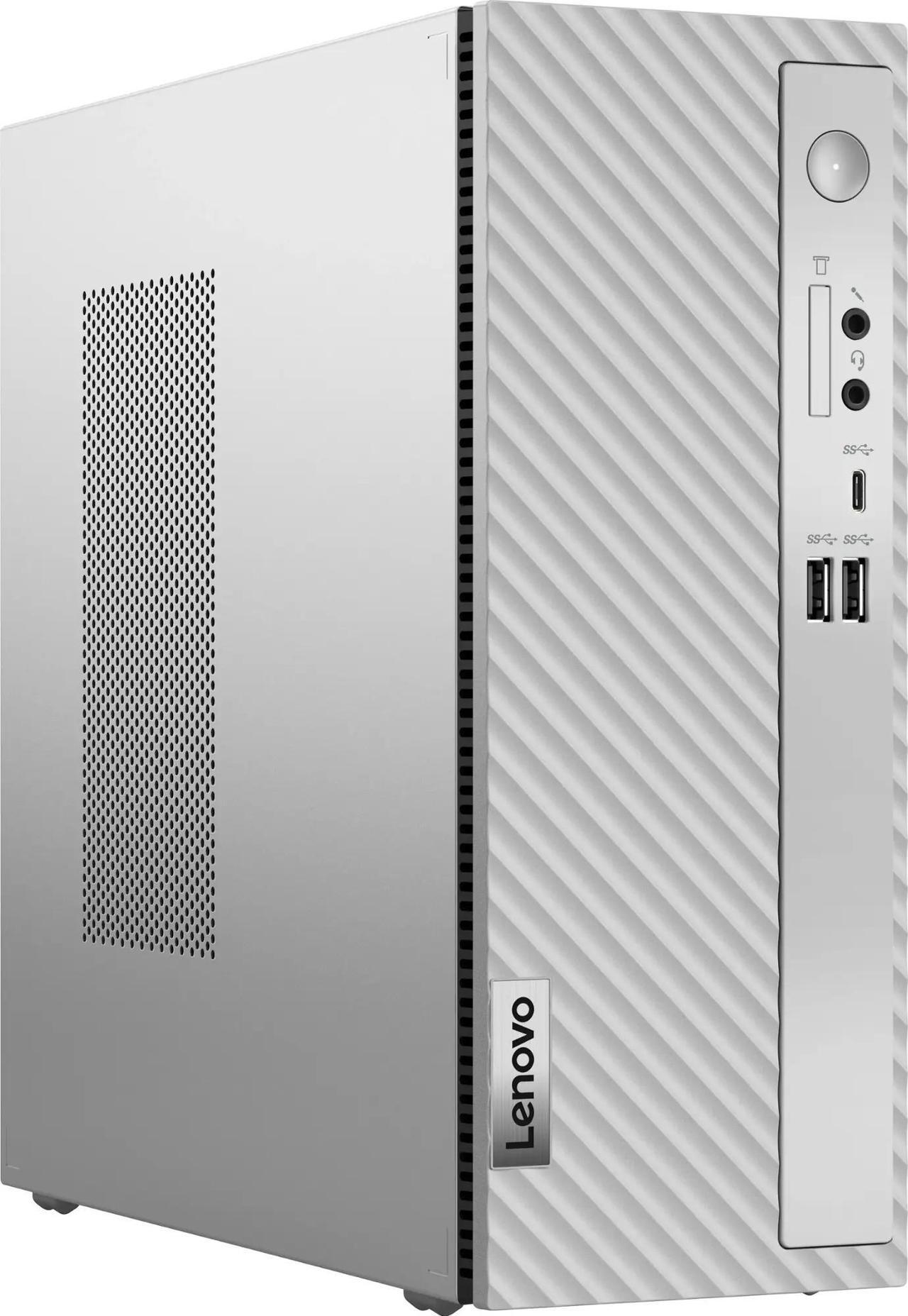 Alt view image 2 of 7 - Lenovo IdeaCentre 3 Desktop Compact Tower Intel Core i5-14400 Intel UHD Graphics 730 32GB RAM 1TB SSD USB-A 2.0 USB-A 3.2 USB-C 3.2 HDMI Bluetooth Wi-Fi 6 Mouse & Keyboard Windows 11 Home Grey