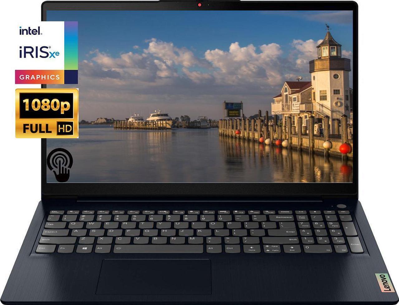 Main image of Lenovo Ideapad 3i 15.6" Full HD Touchscreen Intel Iris Xe Graphics Intel Core i5-1155G7 12GB RAM 512GB SSD HDMI USB-C 3.2 Bluetooth, Wi-Fi Windows 11 Home Abyss Blue Bundle with HB Cable Storage