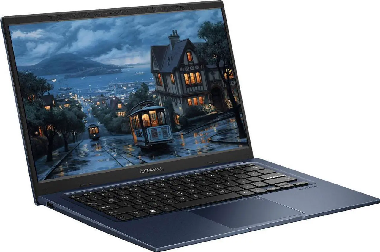 Alt view image 2 of 7 - ASUS Vivobook Laptop 14" Full HD Intel core 12th Gen i3-1215U 24GB RAM 512GB SSD Intel Iris Xe Graphics HDMI 1.4 USB-C 3.2 Bluetooth, Wi-Fi 6E Windows 11 Pro Blue