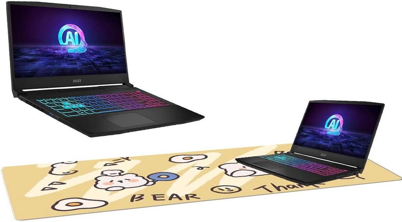 Alt view image 7 of 7 - MSI Katana A15 15.6" 144Hz FHD Gaming NVIDIA GeForce RTX 4060 AMD Ryzen 7-8845HS (Beats i9-13900H) 64GB DDR5 RAM 1TB SSD 4-Zone RGB Backlit KB WiFi 6E Bluetooth 5.3 Windows 11 Home | Large-MousePad