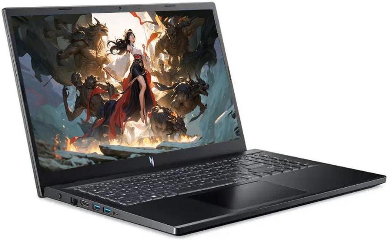 Alt view image 2 of 7 - Acer - Nitro V 15.6" 144Hz FHD Gaming NVIDIA GeForce RTX 4060 Intel Core i7-13620H (Beats Ryzen 7-7840HS) 64GB DDR5 RAM 2TB SSD Backlit KB HDMI 2.1 USB-C 3.2 Wi-Fi Bluetooth Windows 11 Pro Black