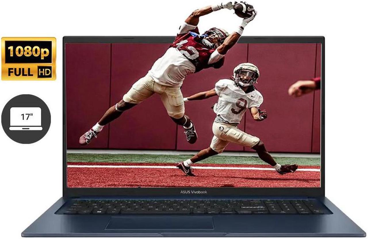 Main image of ASUS Vivobook 17" LED IPS Full HD Laptop Intel Core i3-1215U Intel UHD Graphics 24GB RAM 512GB SSD HDMI 1.4 USB-C 3.2 Wi-Fi 6E Bluetooth Webcam Teams For Business & Student Windows 11 Home Blue