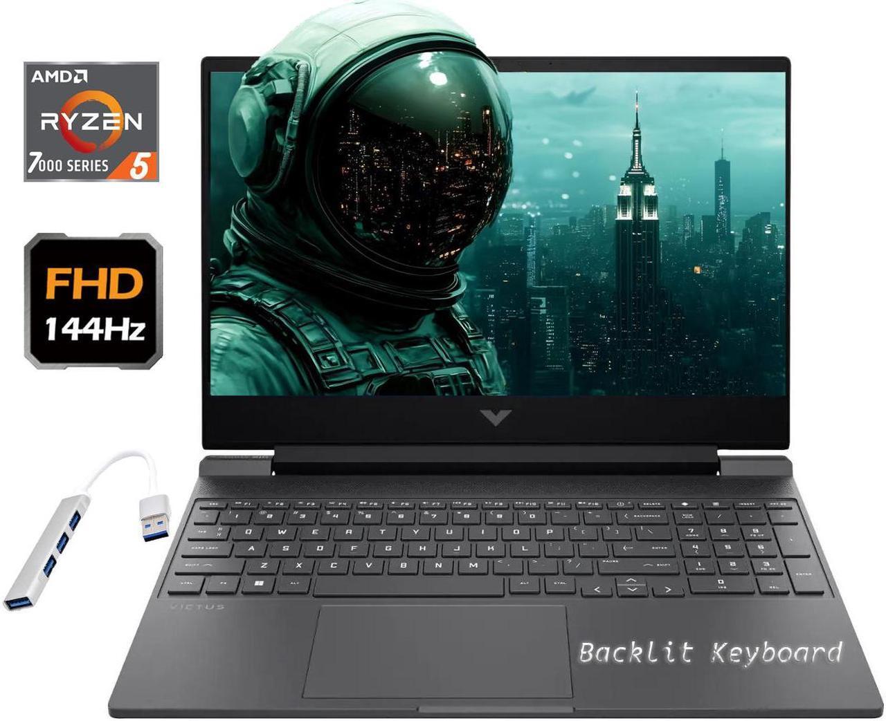 Main image of HP Victus Gaming 15.6" 144Hz FHD AMD Ryzen 5-7535HS (Beats i7-13620H) AMD Radeon RX 6550M (Beats GeForce RTX 4050) 16GB DDR5 RAM 512GB SSD HDMI 2.1 USB-C Backlit Wi-Fi 6 Bluetooth Windows 11 Home