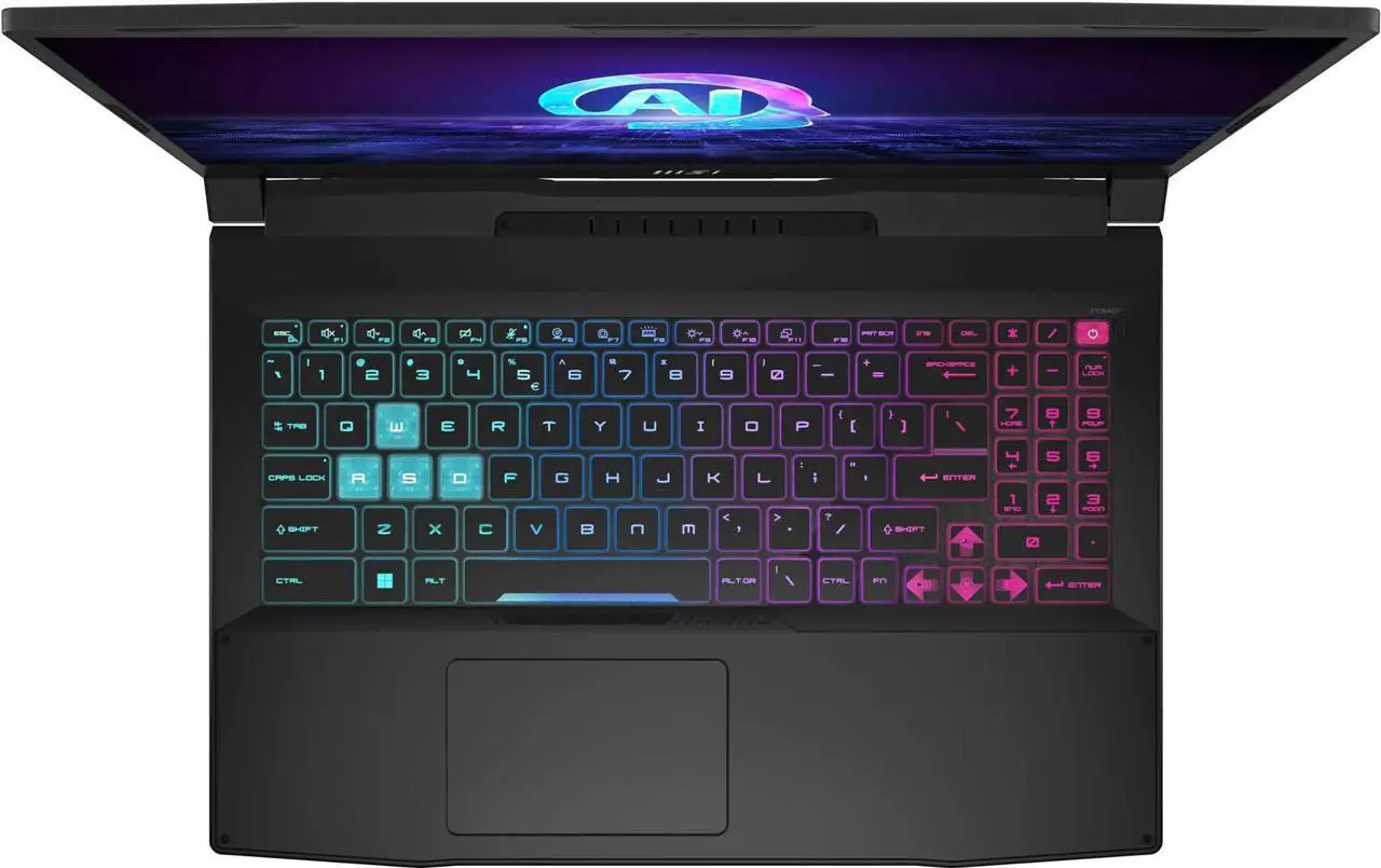 Alt view image 4 of 7 - MSI Katana 15 15.6" 144Hz FHD Gaming NVIDIA GeForce RTX 4070 AMD Ryzen 9-8945HS (Beats i9-14900) 16GB DDR5 RAM 512GB SSD DP1.4 HDMI USB-C Wi-Fi 4-Zone RGB Backlit Windows 11 Home Black | Laptop Stand