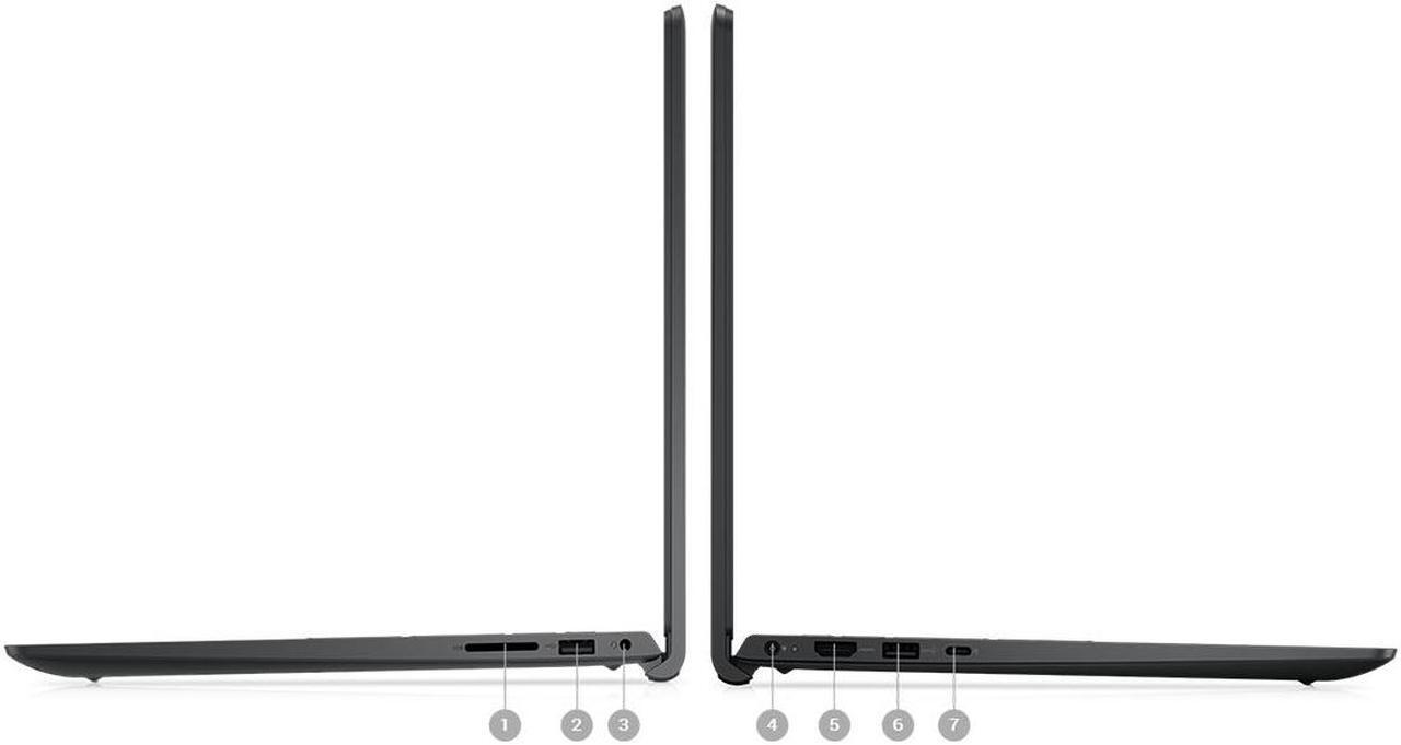 Alt view image 7 of 7 - Dell Inspiron 15.6" FHD Touch Intel Iris Xe graphics 13th Gen Intel Core i7-1355U 64GB RAM 1TB SSD 1TB HDD Wi-Fi 6 Bluetooth USB-C 3.2 HDMI 1.4 1080p Webcam Windows 11 Pro Black | Value Bundle