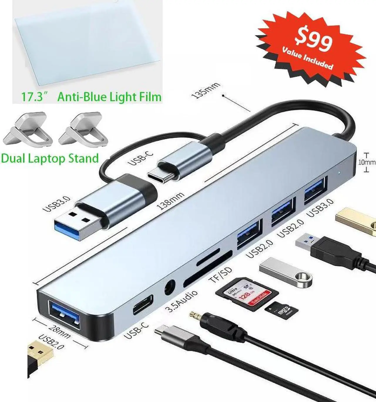 Alt view image 2 of 7 - HP 17.3" HD+ (1600 X 900) Touchscreen AMD Ryzen 5 7530U (Beats i7-1165G7) AMD Radeon Graphics 32GB RAM 1TB SSD Wi-Fi 6 HDMI Webcam Bluetooth 5.3 USB Type-C Windows 11 Pro Silver | Valued Bundle