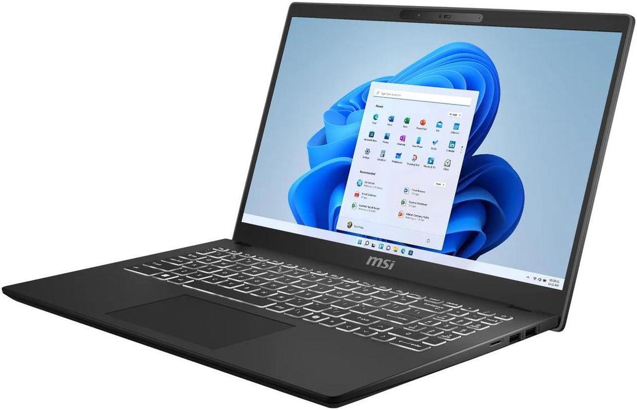 Alt view image 3 of 7 - MSI Modern 15H 15.6" FHD Touchscreen Laptop Intel Core Ultra 9 185H 32GB DDR5 RAM 2TB SSD Intel Arc Graphics Backlit KB Wi-Fi 6E Bluetooth 5.3 HDMI 2.1 USB-C  Windows 11 Pro Black | Value Gift Set