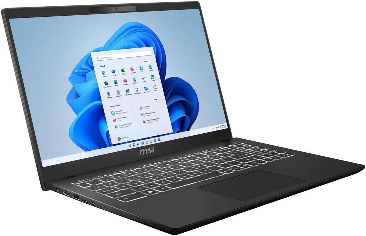 Alt view image 4 of 7 - MSI Modern 15H 15.6" FHD Touchscreen Laptop Intel Core Ultra 9 185H 32GB DDR5 RAM 2TB SSD Intel Arc Graphics Backlit KB Wi-Fi 6E Bluetooth 5.3 HDMI 2.1 USB-C  Windows 11 Pro Black | Value Gift Set