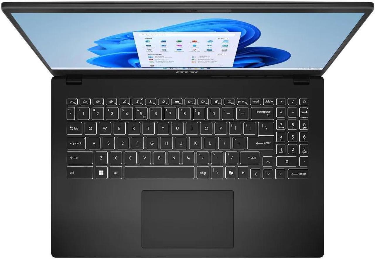 Alt view image 7 of 7 - MSI Modern 15H 15.6" FHD Touchscreen Laptop Intel Core Ultra 9 185H 32GB DDR5 RAM 2TB SSD Intel Arc Graphics Backlit KB Wi-Fi 6E Bluetooth 5.3 HDMI 2.1 USB-C  Windows 11 Pro Black | Value Gift Set
