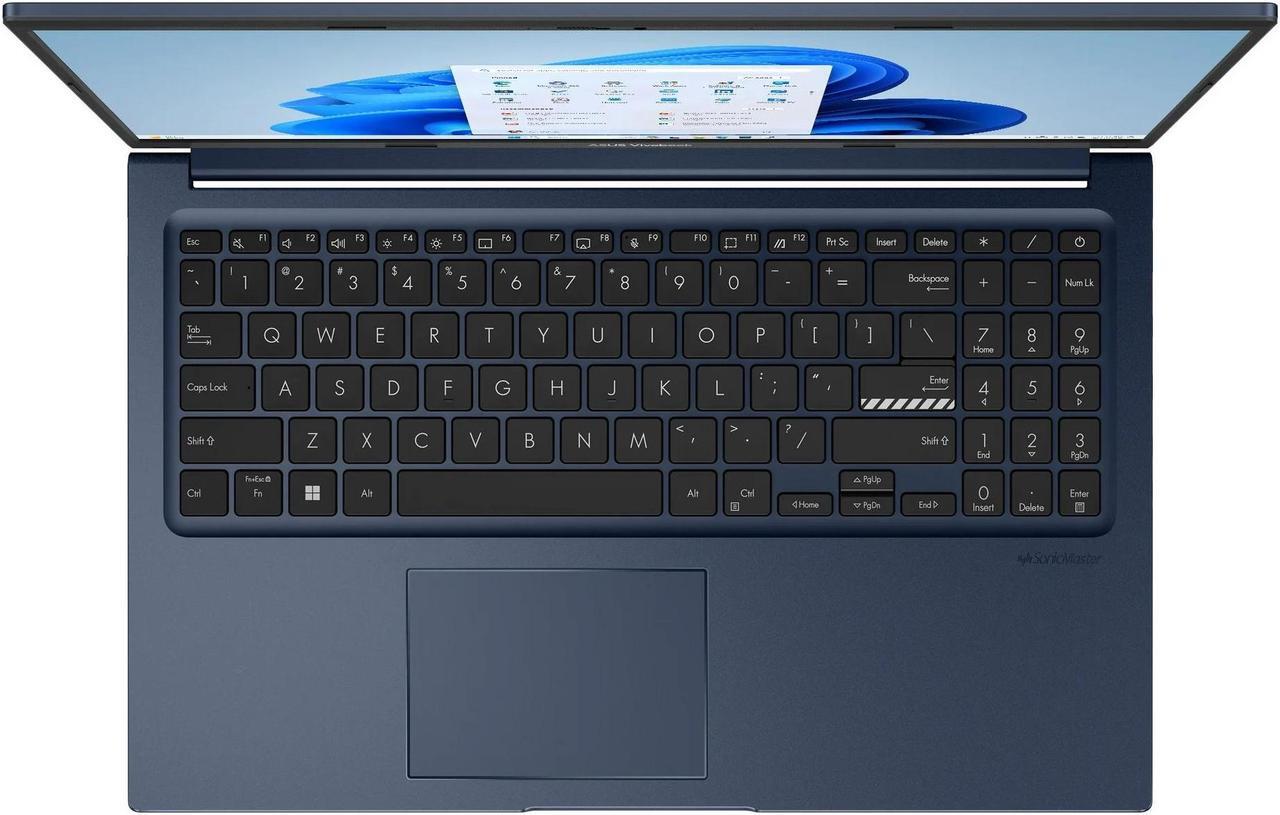Alt view image 6 of 7 - ASUS Vivobook 15.6" Full HD Laptop Intel core i5-1235U (Beats i7-1165G7) 16GB RAM 512GB SSD Wi-Fi Bluetooth HDMI 1.4 USB-C 3.2 Webcam HD Long Battery life Windows 11 Pro Blue | Valued Gift Set