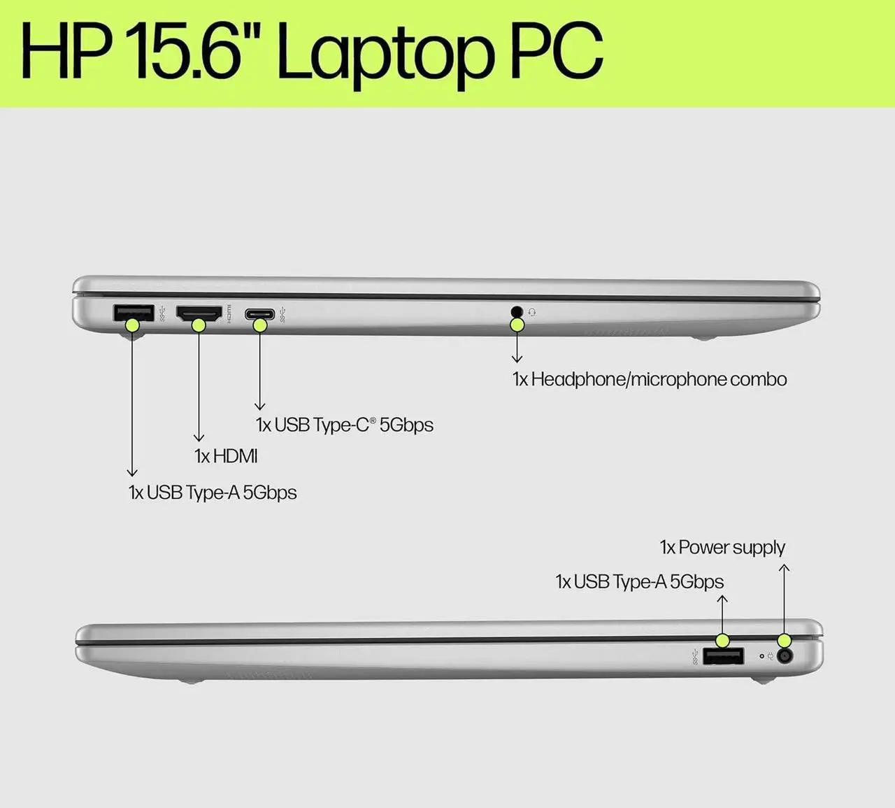Alt view image 6 of 7 - HP 15.6" IPS Full HD Business and School Laptop Intel core i7-1355U 8GB RAM 256GB SSD Intel Graphics Backlit Keyboard Wi-Fi 6 Bluetooth 5.3 HDMI USB-C 1080p Webcam Windows 11 Pro Diamond White