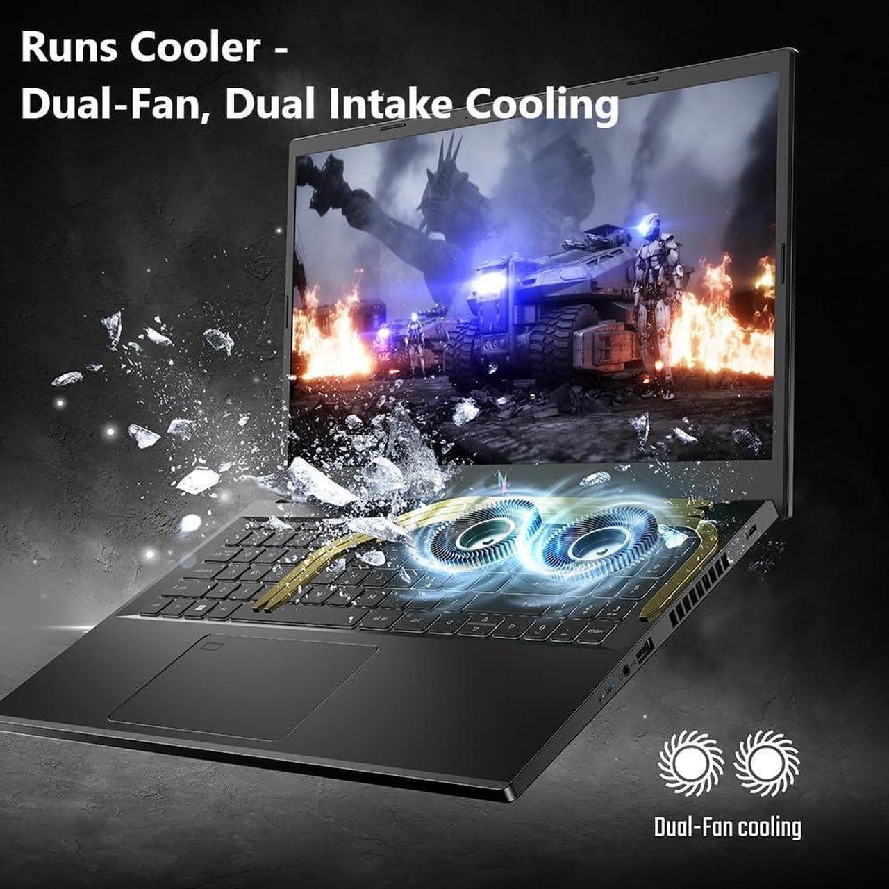 Alt view image 7 of 7 - Acer Nitro V 15.6" IPS 144Hz FHD Gaming Laptop NVIDIA GeForce RTX 4060 GDDR6 Intel Core i9-13900H 16GB DDR5 RAM 512GB SSD Backlit KB Wi-Fi 6 HDMI 2.1 RJ-45 USB-C Windows 11 Pro Black
