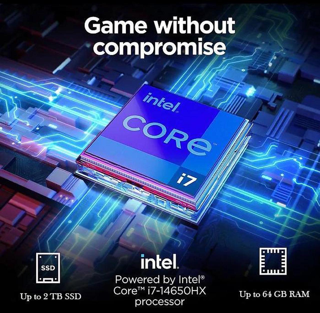 Alt view image 4 of 7 - Lenovo Legion 5 16" QHD 165Hz Gaming Laptop NVIDIA GeForce RTX 4050 Intel Core i7-14650HX (Beats i9-13900HX) 64GB DDR5 RAM 2TB SSD RGB Backlit KB Wi-Fi 6E Bluetooth 5.3 HDMI 2.1 Windows 11 Pro Gray