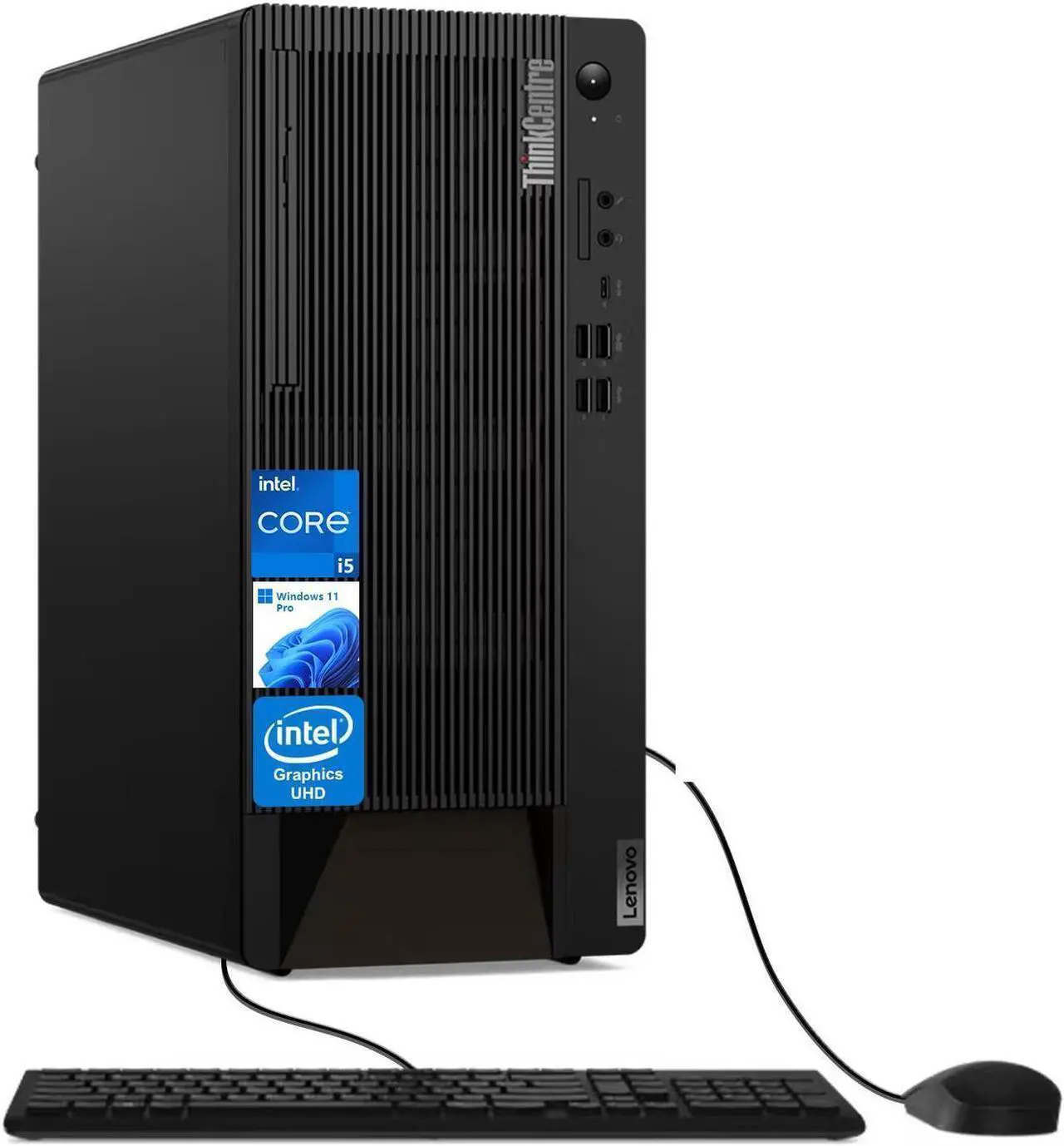 Main image of Lenovo Business Desktop ThinkCentre M70t Gen 5 Intel Core i5-14500 vPro (Beat i7-13650HX) 32GB DDR5 RAM 2TB SSD UHD Graphics 770 Wi-Fi 6 Bluetooth Wired Keyboard & Mouse HDMI Windows 11 Pro Black