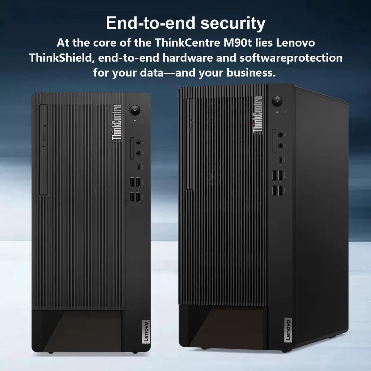 Alt view image 4 of 7 - Lenovo Business Desktop ThinkCentre M70t Gen 5 Intel Core i5-14500 vPro (Beat i7-13650HX) 32GB DDR5 RAM 2TB SSD UHD Graphics 770 Wi-Fi 6 Bluetooth Wired Keyboard & Mouse HDMI Windows 11 Pro Black
