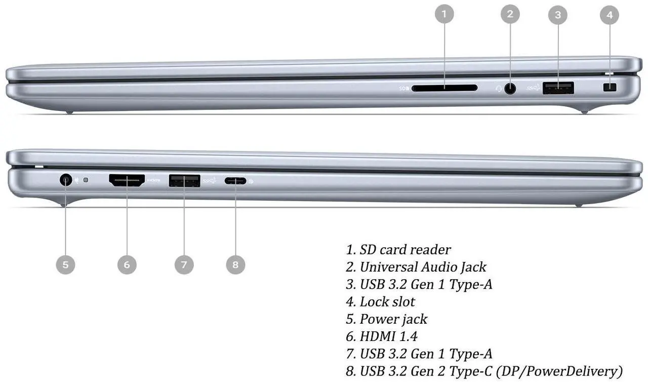 Alt view image 7 of 7 - Dell Inspiron 16" FHD+ Touchscreen Business Intel Core 7 150U (Beats i7-1355U) 64GB DDR5 RAM 1TB SSD Intel Graphics Wi-Fi 6E Bluetooth 5.3 HDMI USB 3.2 Type-C Backlit KB FP Windows 11 Pro Ice Blue