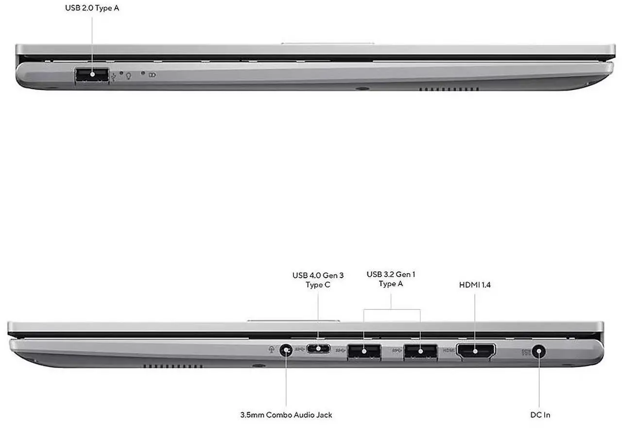 Alt view image 6 of 7 - Asus Vivobook Business Laptop 15.6" FHD Touchscreen Intel Core 5 120U (Beat i7-1355U) Intel Graphics 16GB RAM 1TB SSD Backlit KB Wi-Fi 6 Bluetooth 5.2 Fingerprint Webcam HDMI Windows 11 Home Silver
