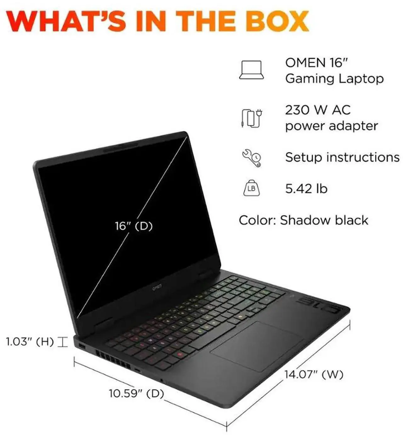 Alt view image 5 of 7 - HP OMEN 16" IPS FHD+ 144Hz Gaming Laptop NVIDIA GeForce RTX 5060 8GB GDDR7 AMD Ryzen 9 8940HX (> i9-14900HX) 16GB DDR5 RAM 1TB SSD  RGB Backlit KB HDMI 2.1  Wi-Fi 6E BT 5.3 Win 11 Pro Shadow Black