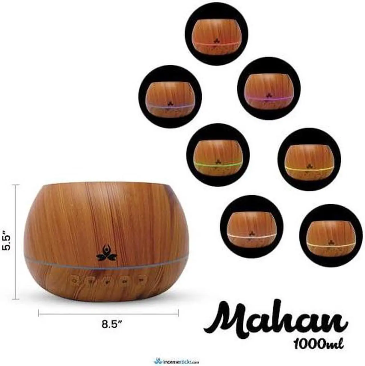 Alt view image 2 of 2 - 1000ml Essential Oil Diffuser For Large Spaces (MAHAN)