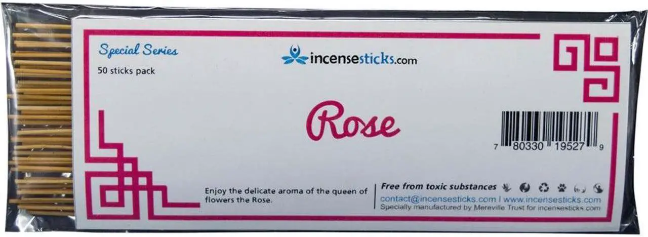 Alt view image 2 of 2 - Rose Incense  8" 50 Sticks