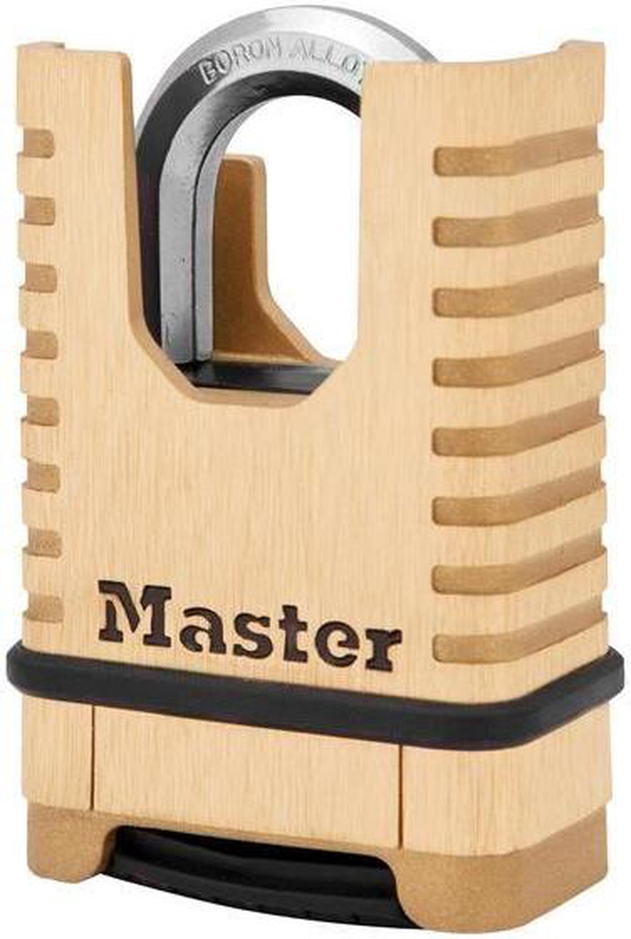 Main image of Master Lock - Excell Closed Shackle Brass Combination 58mm Padlock