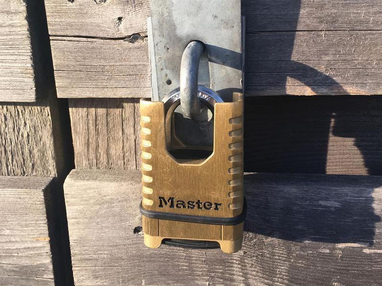 Alt view image 4 of 5 - Master Lock - Excell Closed Shackle Brass Combination 58mm Padlock