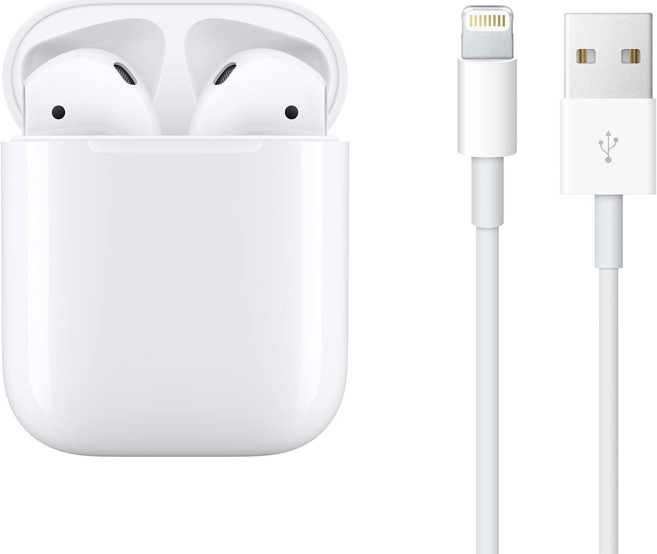Alt view image 6 of 6 - Apple AirPods 2 (2nd Generation) In-Ear Wireless Earbuds with Wired Charging Case Included, Bluetooth Headphones for iPhone