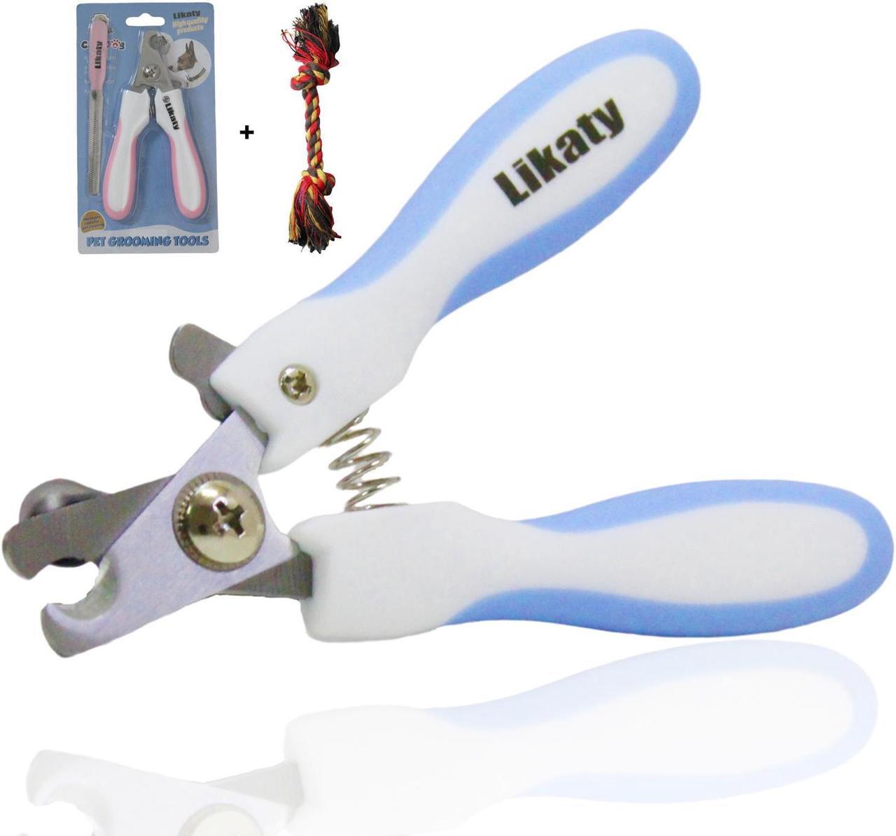 Main image of Dog Nail Clippers, Likaty Professional Pet Nail Clipper & Trimmers with Safety Guard and Nail File to Avoid Over Cutting for Small Large Dogs Cats Paw,Blue Large