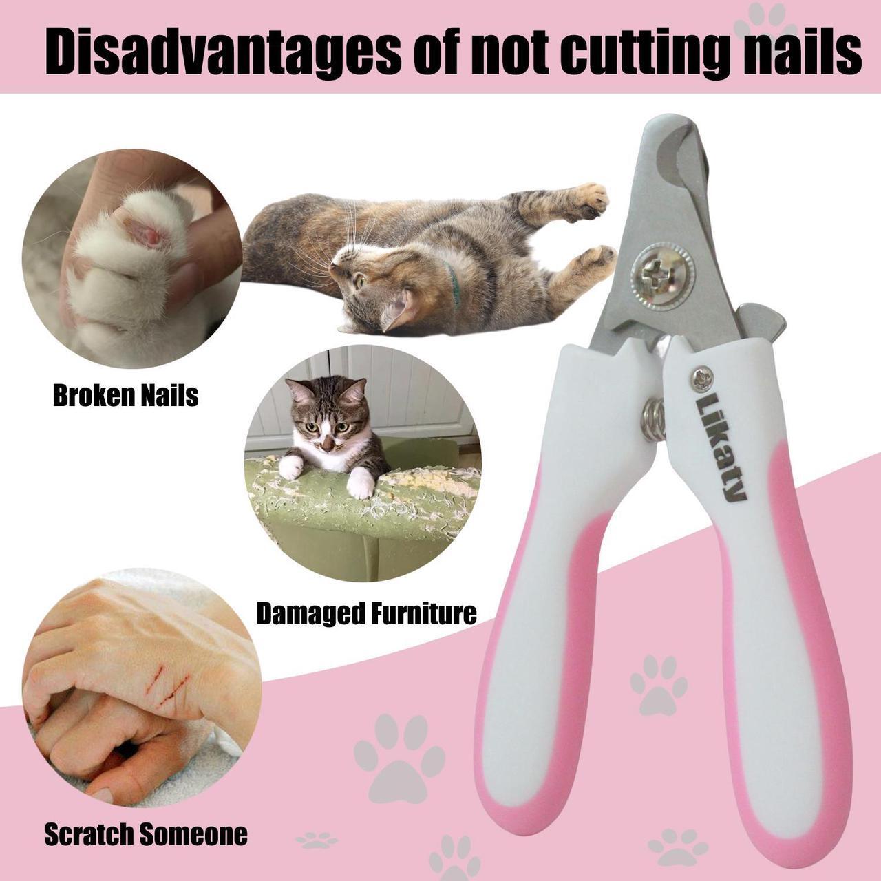 Alt view image 3 of 6 - Dog Nail Clippers, Likaty Professional Pet Nail Clipper & Trimmers with Safety Guard and Nail File to Avoid Over Cutting for Small Large Dogs Cats Paw,Blue Large