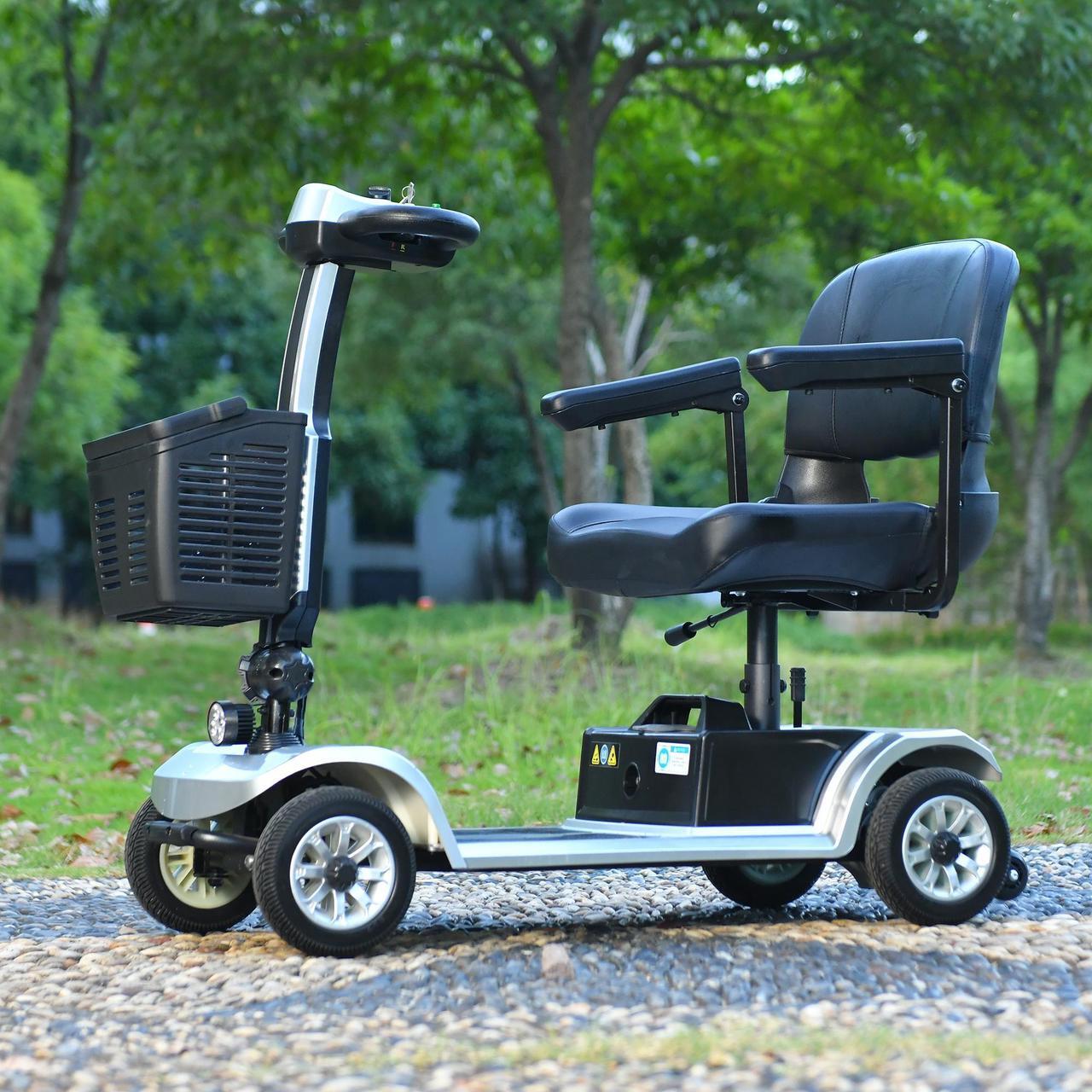 Alt view image 6 of 7 - 4 Wheels Handicapped Scooter Electric Mobility Scooter For Adult Elderly Disabled People Outdoor With Foldable Function