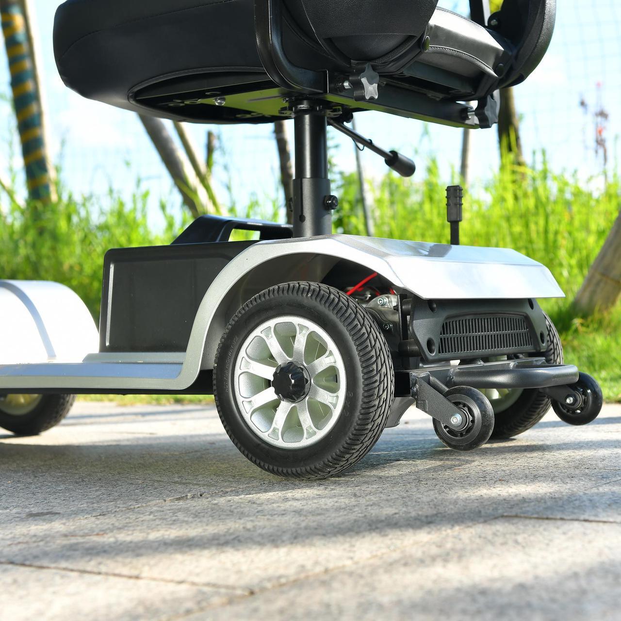 Alt view image 4 of 7 - 4 Wheels Handicapped Scooter Electric Mobility Scooter For Adult Elderly Disabled People Outdoor With Foldable Function