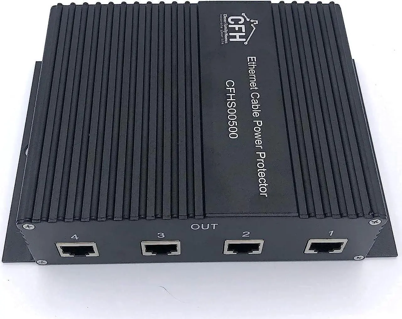 Alt view image 5 of 7 - Ethernet 4-Port Gigabit (Non-POE) Surge Protector Kit with 4 CAT 6a Jumper Cables and Ground Wire