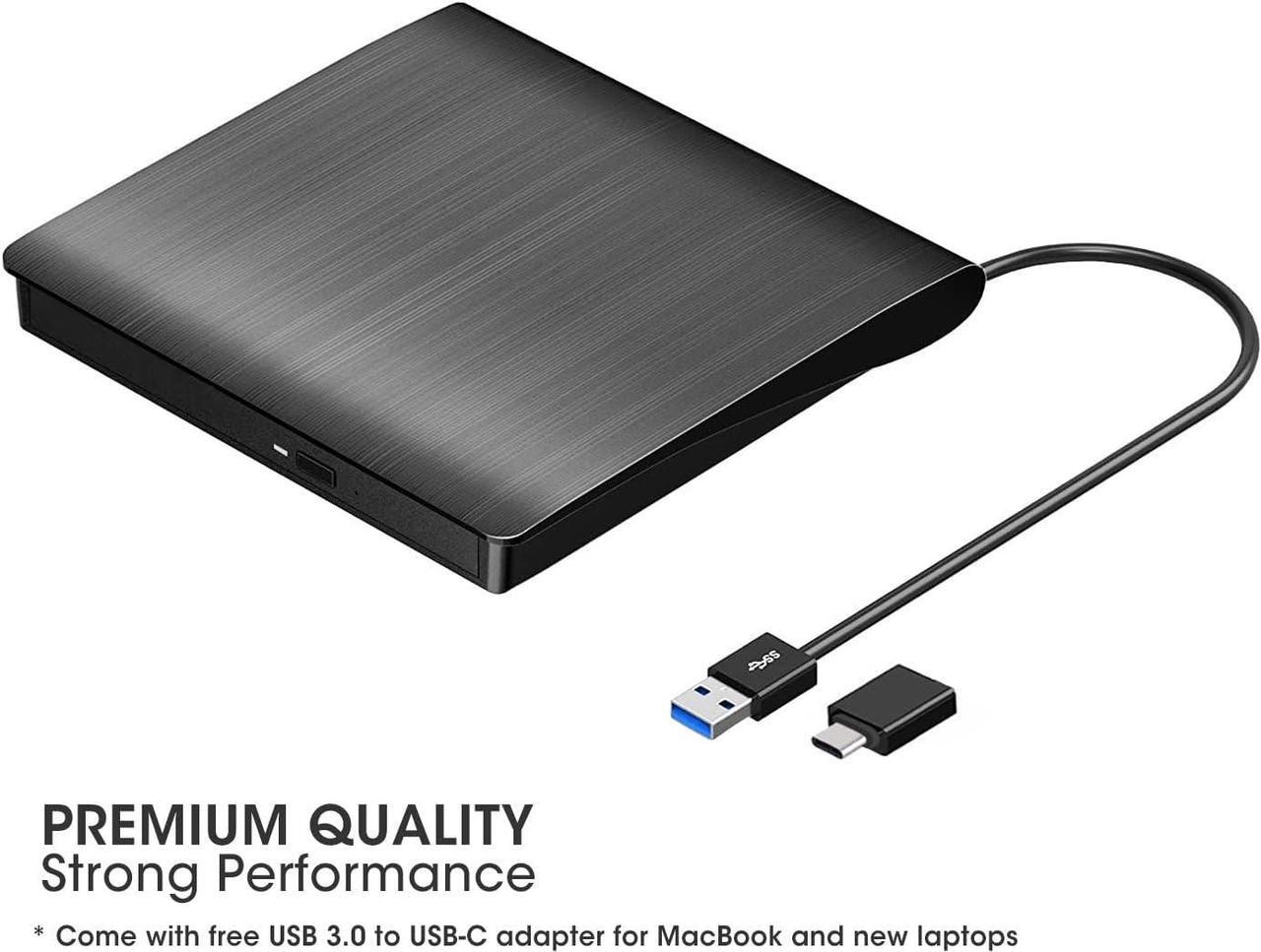 Alt view image 7 of 7 - External CD/DVD Drive USB 3.0 Portable CD DVD Player Burner Reader Writer CD/DVD-ROM +/-RW Optical Disk Drive for Laptop PC Mac Windows 11/10/8/7 Linux Computer with Carrying Case