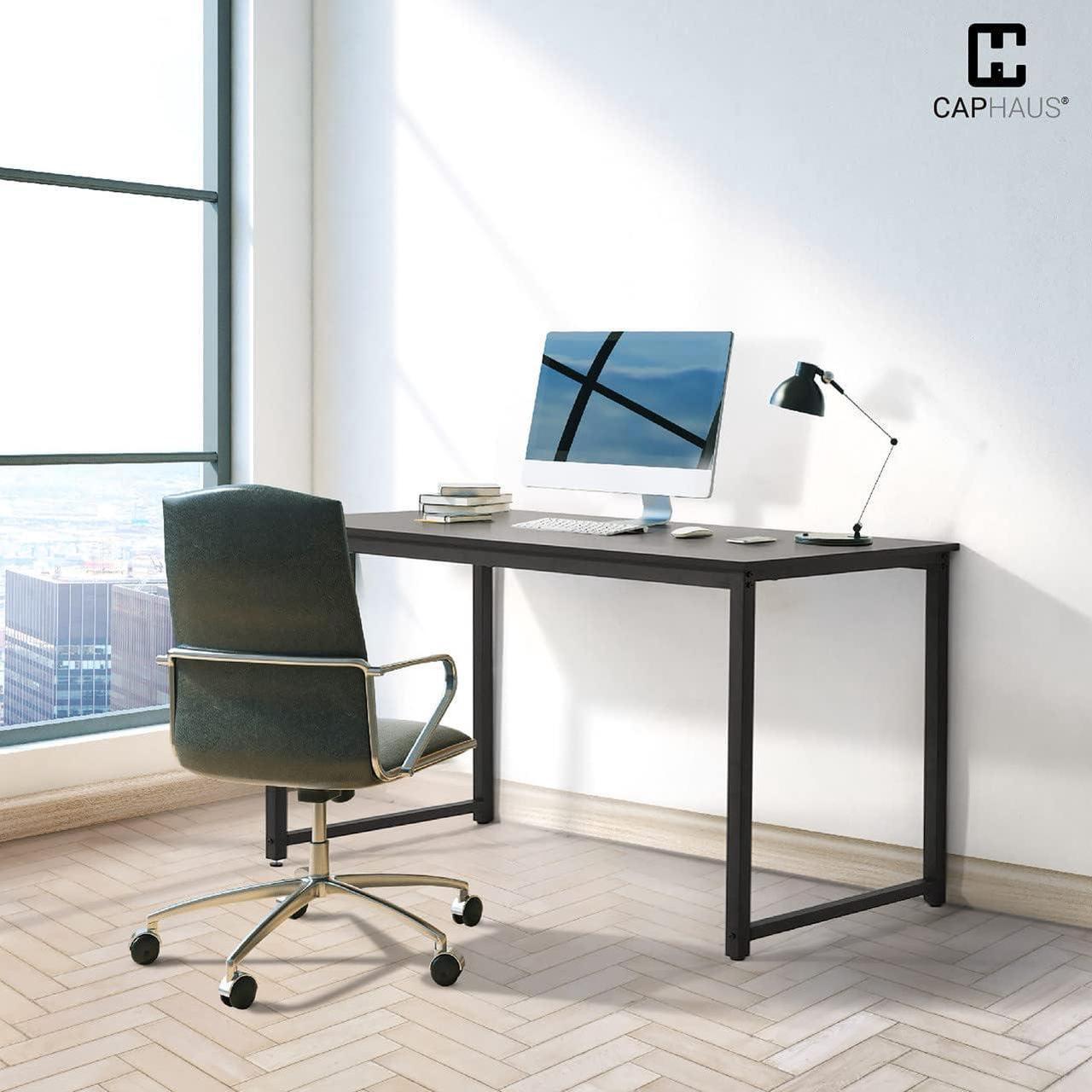 Alt view image 7 of 7 - CAPHAUS 32 Inch Computer Desk, Home Office Desk, Modern Work Desk, Writing Desk for Small Space, Simple Desk for Home Use & Office, PC Table, Gaming Desk, Space-Saving Workstation, Black