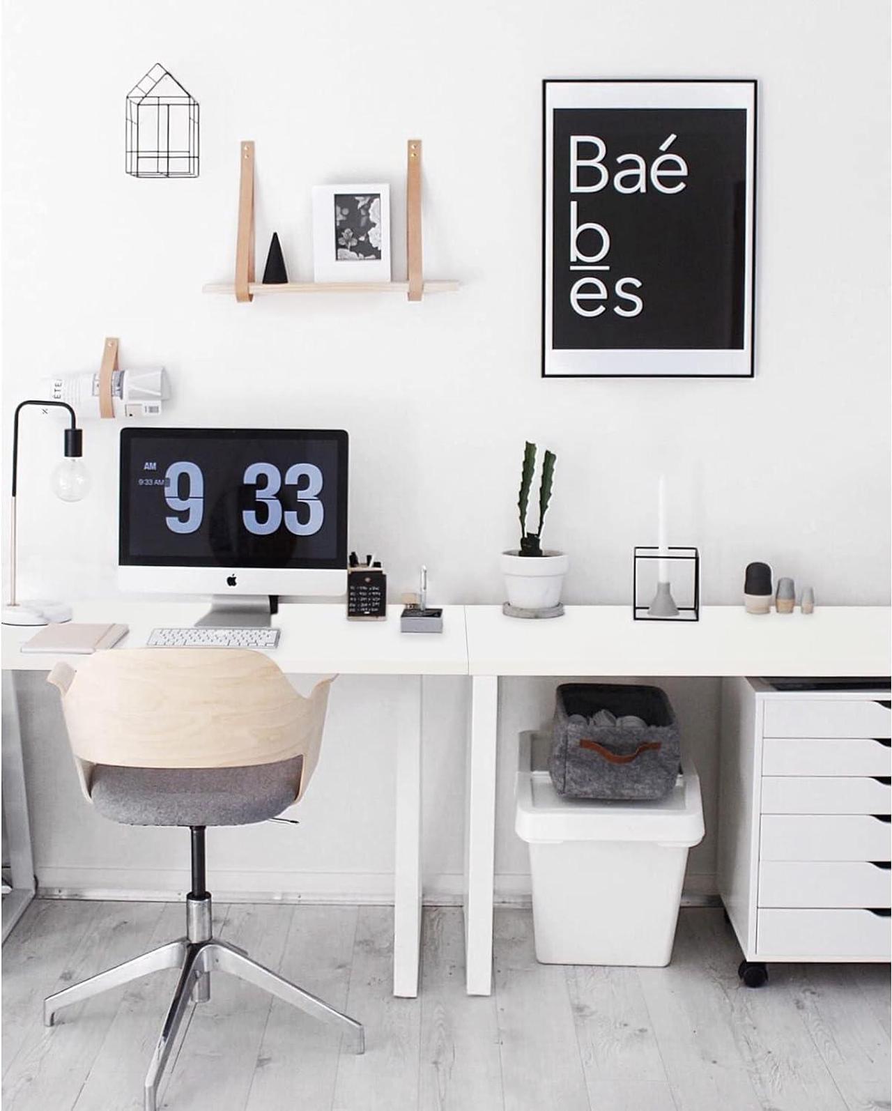 Alt view image 6 of 7 - Kaboon Table Top 43x24 inches, One-Piece Melamine Desktop for Sit Stand Desk, Double Desks for Home Office, Rectangular Wood Countertop, 1 inch Thick, White Top Only