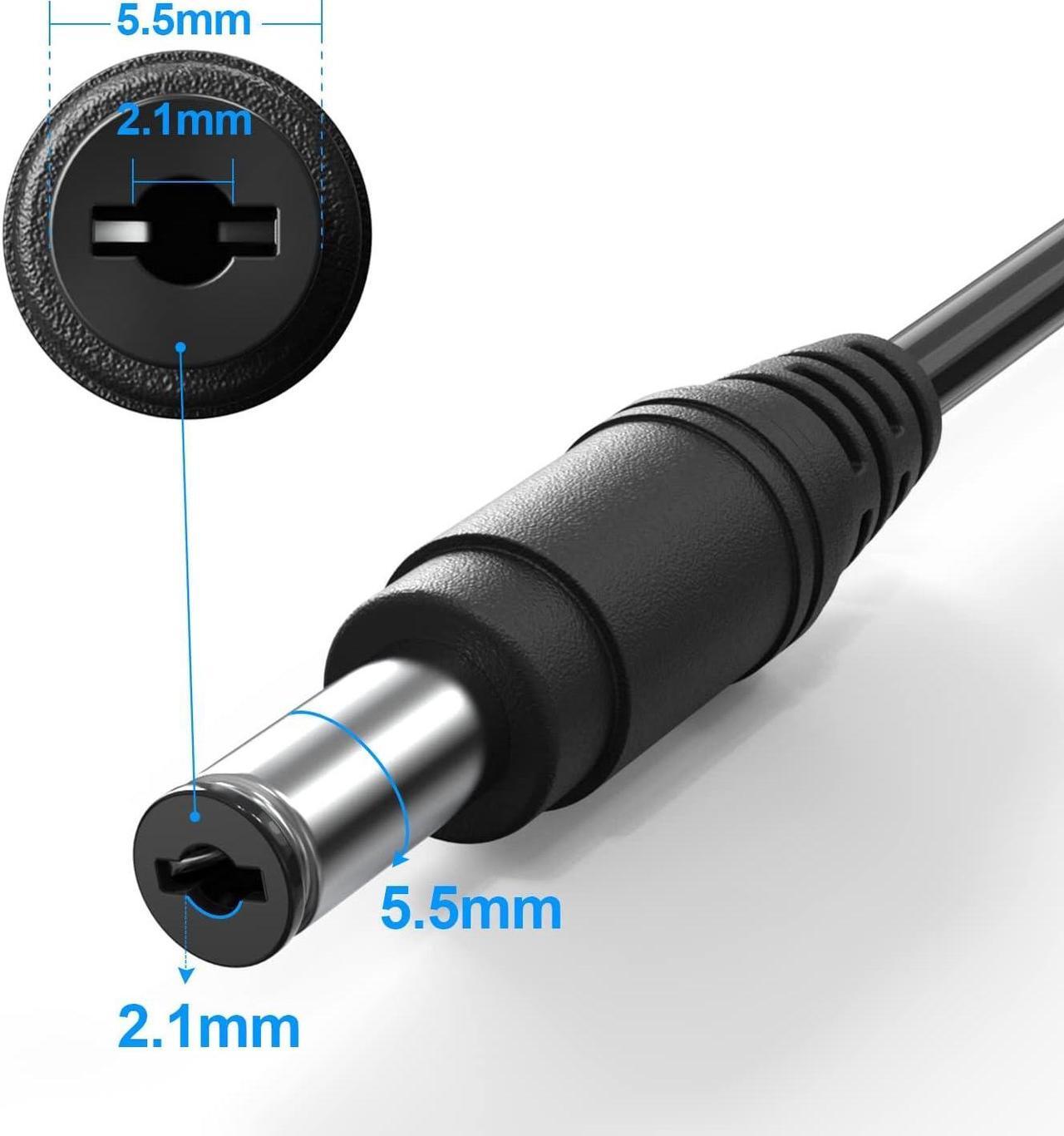 Alt view image 6 of 7 - 12 Volt 2A Power Adapter Supply AC to DC 2.1mm X 5.5mm Plug 12v 2 Amp Wall Plug Extra Long 8 Foot Cord LED Strip Module Light