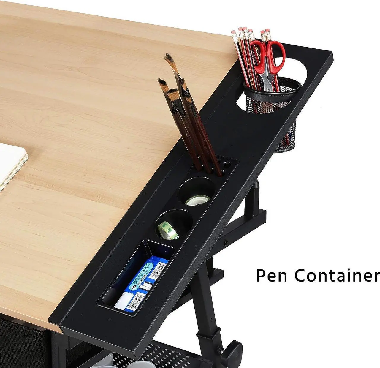 Alt view image 5 of 7 - Topeakmart Height Adjustable Drafting Table Drawing Desk Tiltable Tabletop Art Craft Work Station with Stool for Artists Painters Students Adults