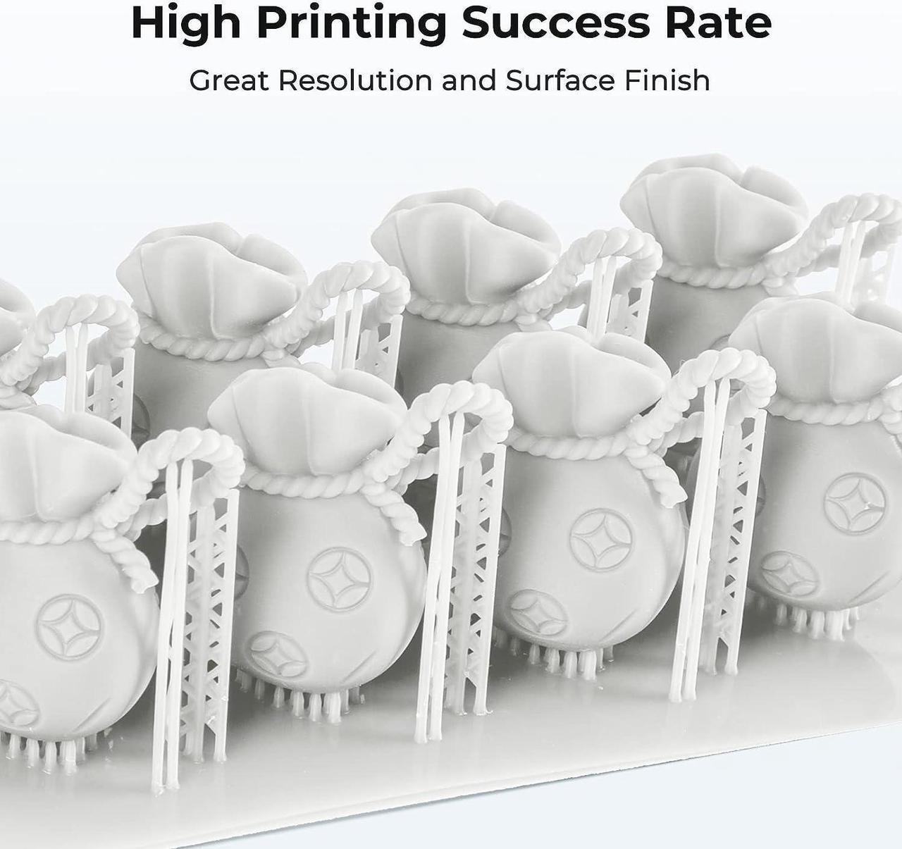 Alt view image 6 of 7 - Creality 3D Printer Resin 1kg, Upgraded Standard Photopolymer Resin 405nm UV-Curing Resin 3D Printer Liquid for ANYCUBIC, ELEGOO, LCD/MSLA/DLP 3D Printing, Low Shrinkage, High Precision, Clear