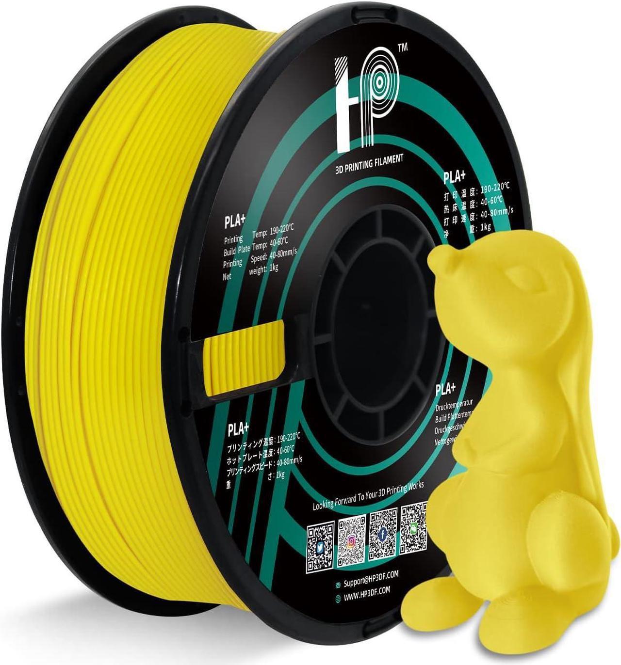 Main image of HP3DF Premium PLA Yellow Matte Yellow Pla Filament 1.75mm 1KG PLA 2.2Lbs PLA Toughness Enhanced 3D Printer Filament 100% Pure PLA Free 3D Pen Filament FDM Printing Material (Matte Yellow)