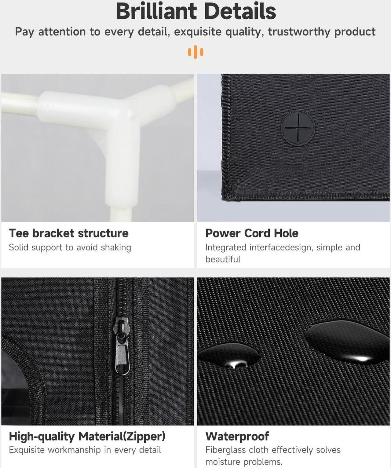 Alt view image 5 of 7 - Creality Official 3D Printer Enclosure Fireproof and Dustproof Tent Constant Temperature Protective Cover Storage 480*600*720mm for Ender 3/Ender 3V2/Ender 3S/S1/S1 Pro/Ender 3Pro/Ender 3 Neo/3 V2 Neo