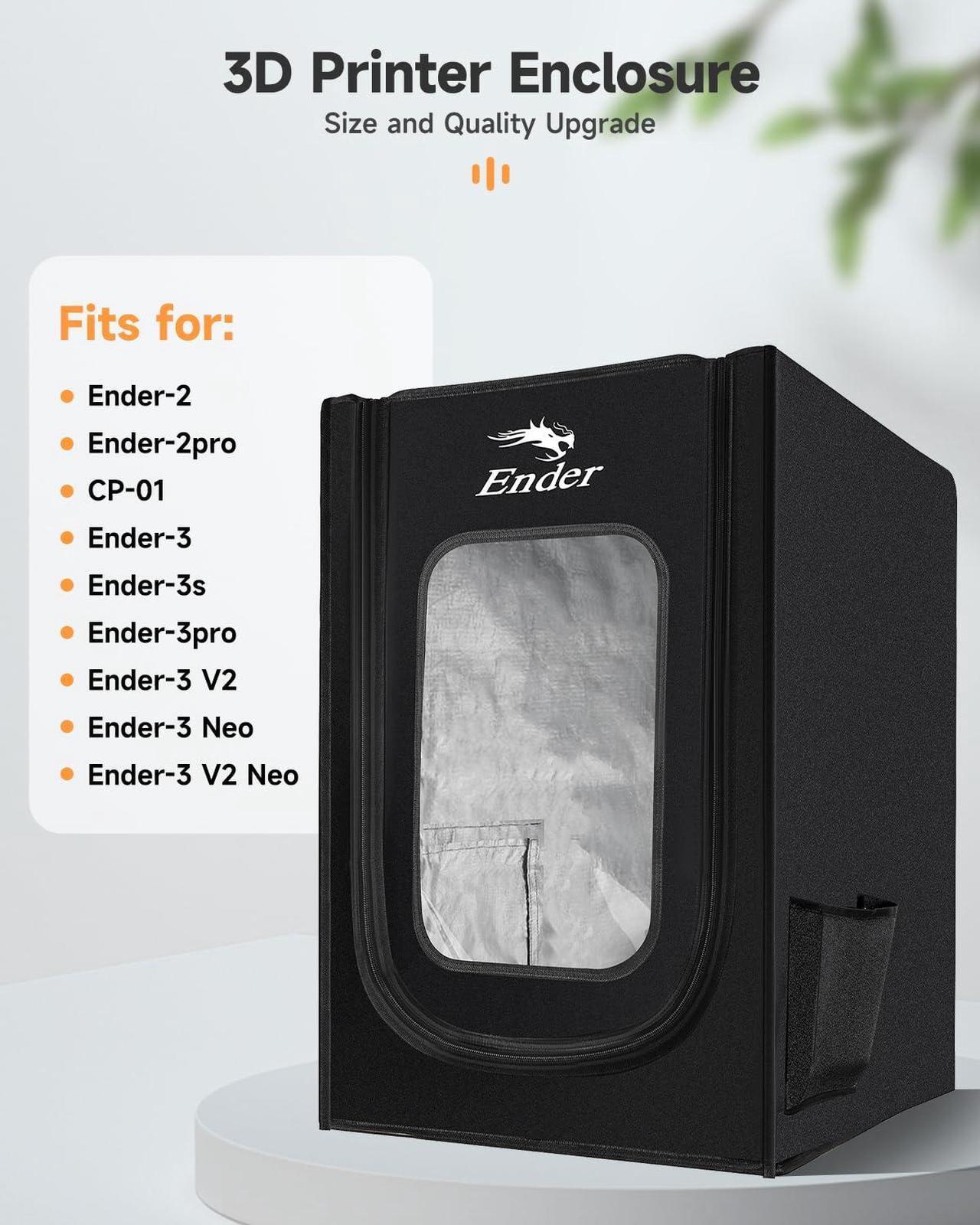 Alt view image 6 of 7 - Creality Official 3D Printer Enclosure Fireproof and Dustproof Tent Constant Temperature Protective Cover Storage 480*600*720mm for Ender 3/Ender 3V2/Ender 3S/S1/S1 Pro/Ender 3Pro/Ender 3 Neo/3 V2 Neo