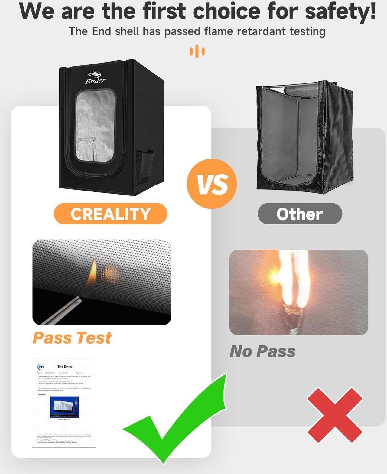 Alt view image 3 of 7 - Creality Official 3D Printer Enclosure Fireproof and Dustproof Tent Constant Temperature Protective Cover Storage 480*600*720mm for Ender 3/Ender 3V2/Ender 3S/S1/S1 Pro/Ender 3Pro/Ender 3 Neo/3 V2 Neo