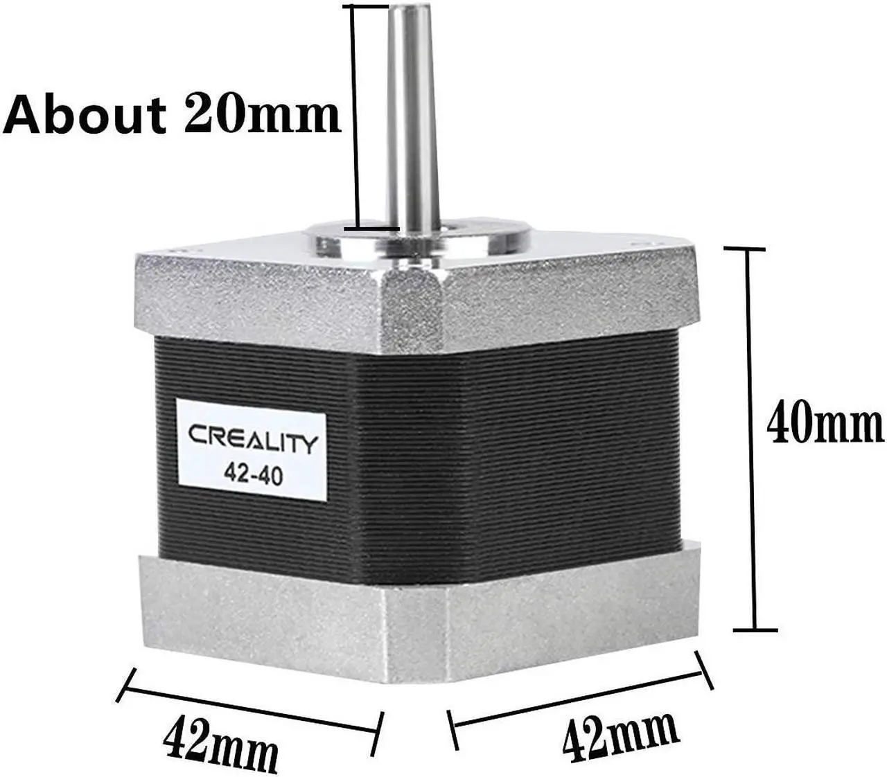 Alt view image 6 of 7 - Creality 3D Printer 42-40 Stepper Motor, 2 Phase 1A 1.8 Degree 0.4N.M Stepper Motor for 3D Printer Extruder, Compatible with CR-10 and Ender-3 Series E Axis