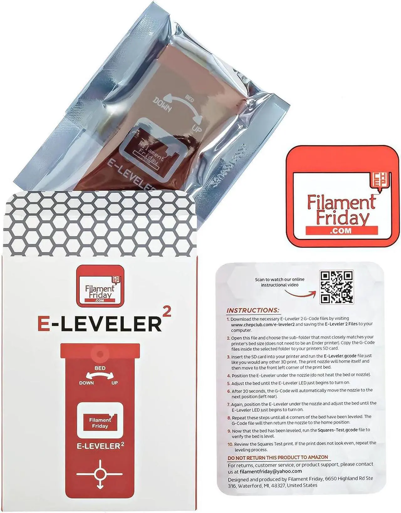 Alt view image 7 of 7 - E-Leveler 2 - The Original 3D Printer Electronic Bed Leveling Tool