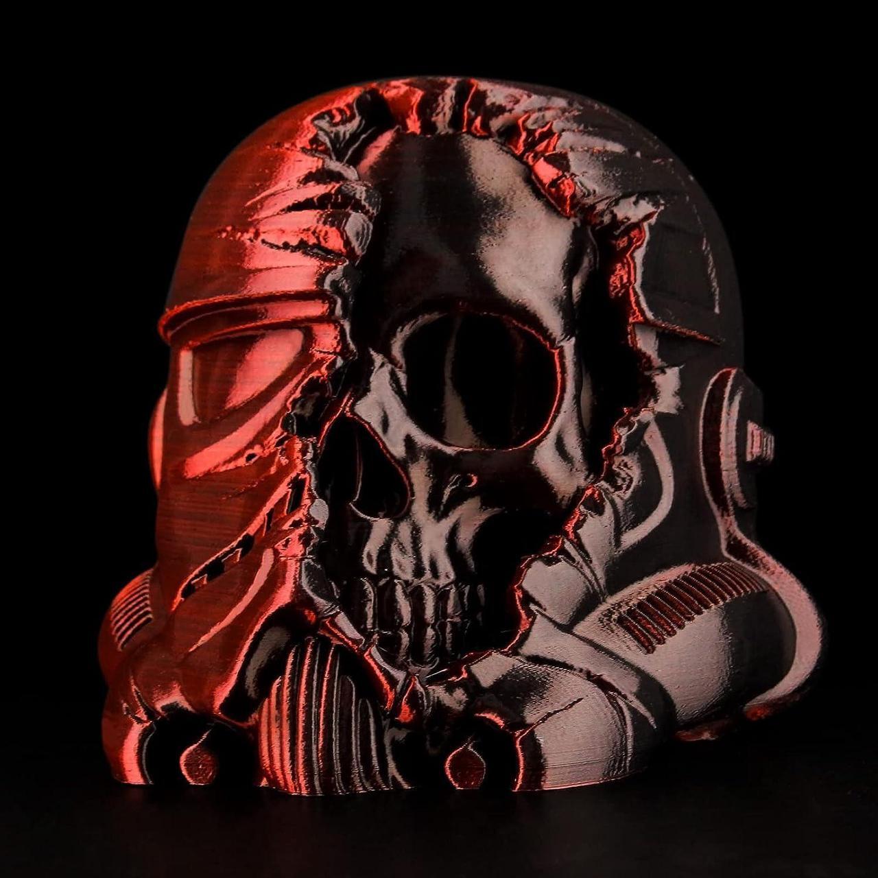 Alt view image 3 of 7 - PLA Filament 1.75mm,3D Printer Filament Silk PLA 3D Filament Dual Color Filament Black Red Pla Filament 3D Printing Filament 1.75mm+/-0.02mm,1KG/2.2lb