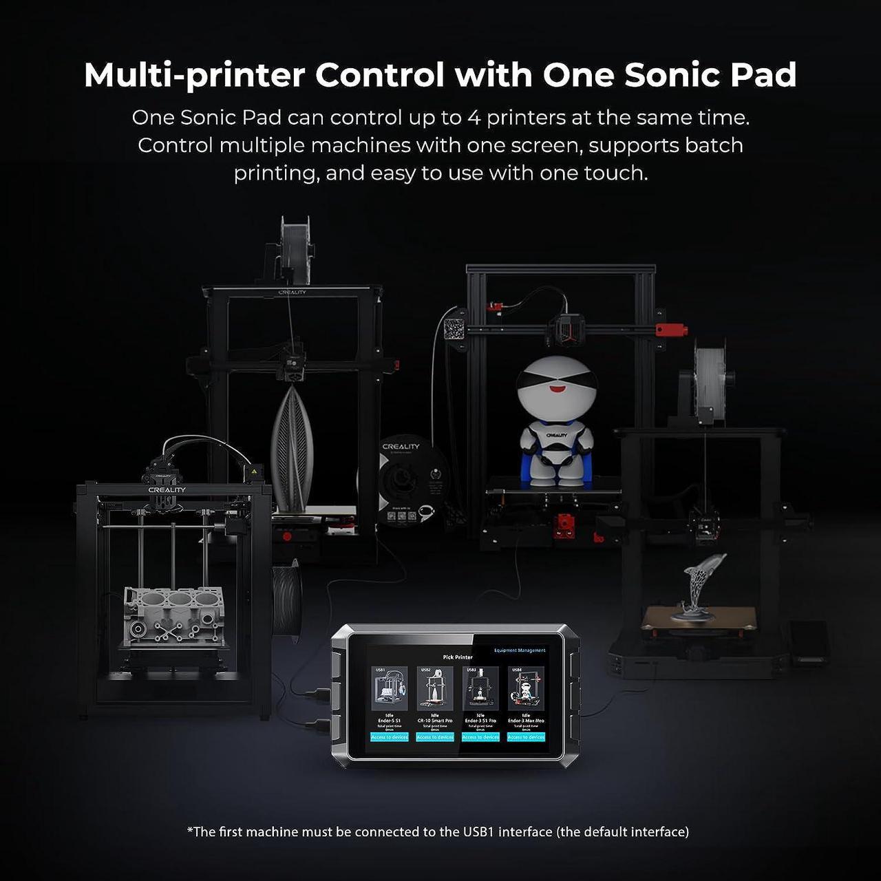 Alt view image 7 of 7 - Creality Sonic Pad Based on Klipper Firmware 7 Inch Touch Screen 3D Printer Smart Pad with Higher Printing Speed for Creality Ender 3 Pro/Ender 3 V2/Ender 3 S1/Ender 3 S1 Pro FDM Ender 3D Printers
